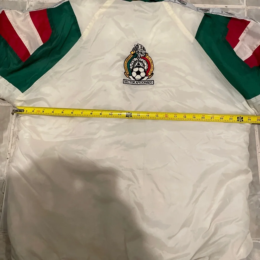 Vintage 1990’s Mexico Soccer Seleccion Mexicana Puffer Embroidered Jacket-SZ-L - Picture 9 of 14